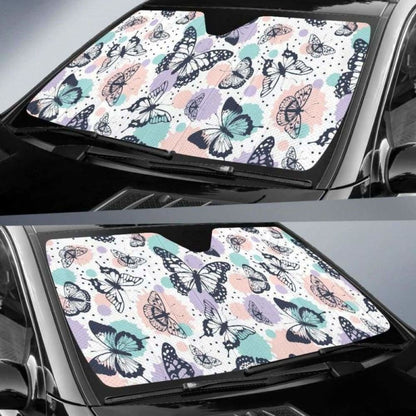 Butterfly Pattern Car Auto Sun Shades 172609 - YourCarButBetter