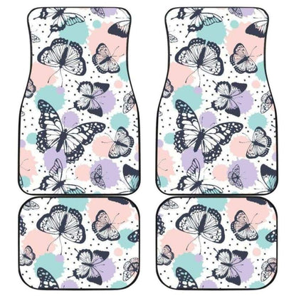 Butterfly Pattern Front And Back Car Mats 202905
