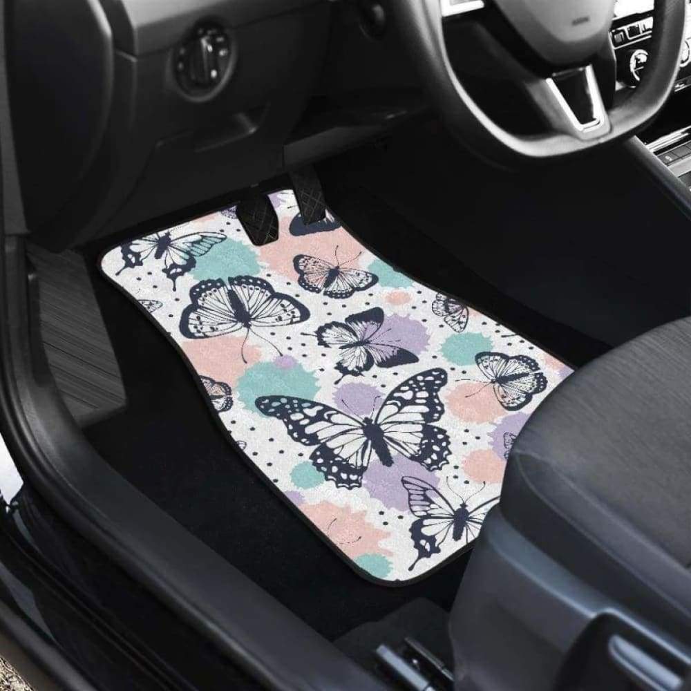 Butterfly Pattern Front And Back Car Mats 202905