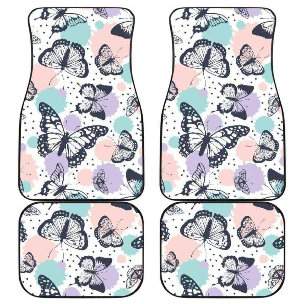 Butterfly Pattern Front And Back Car Mats 202905