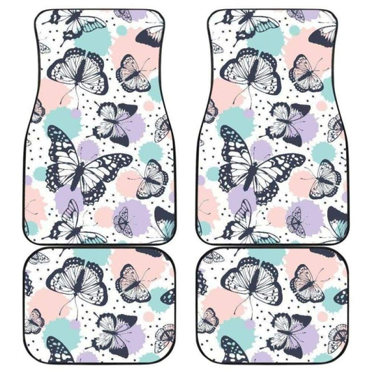 Butterfly Pattern Front And Back Car Mats 202905