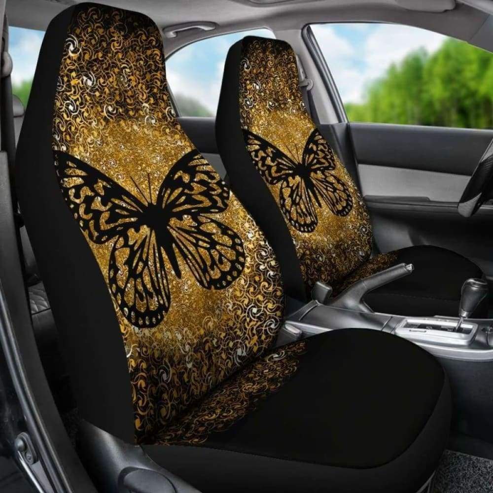 Butterfly Zen Gold Car Seat Covers 171204