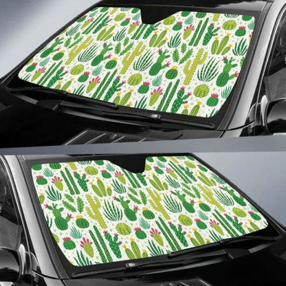 Cactus Pattern Car Auto Sun Shades 085424 - YourCarButBetter