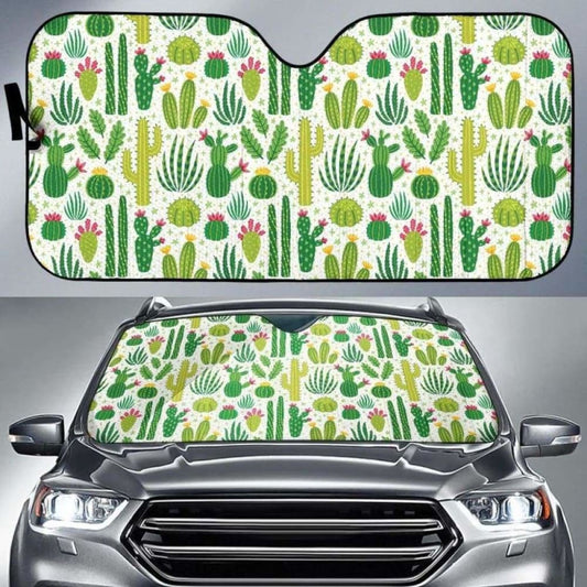 Cactus Pattern Car Auto Sun Shades 085424 - YourCarButBetter