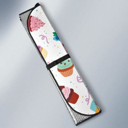 Cake Cupcake Design Pattern Car Auto Sun Shades 460402 - YourCarButBetter