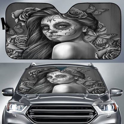 Calavera Fresh Look Design #2 Auto Sun Shade (Vintage Retro) 094201 - YourCarButBetter