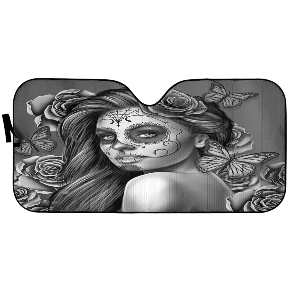 Calavera Fresh Look Design #2 Auto Sun Shade (Vintage Retro) 094201 - YourCarButBetter
