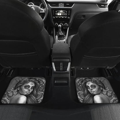 Calavera Fresh Look Design #2 Car Floor Mats (Vintage Retro Front & Back) 094201 - YourCarButBetter