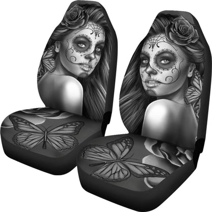 Calavera Fresh Look Design #2 Car Seat Covers (Vintage Retro) 094201 - YourCarButBetter