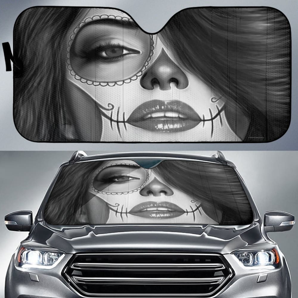 Calavera Fresh Look Design #3 Auto Sun Shade (Vintage Retro) 094201 - YourCarButBetter