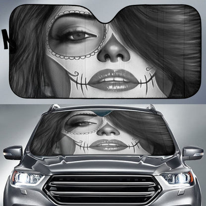 Calavera Fresh Look Design #3 Auto Sun Shade (Vintage Retro) 094201 - YourCarButBetter