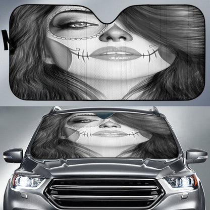 Calavera Fresh Look Design #4 Auto Sun Shade (Vintage Retro) 094201 - YourCarButBetter