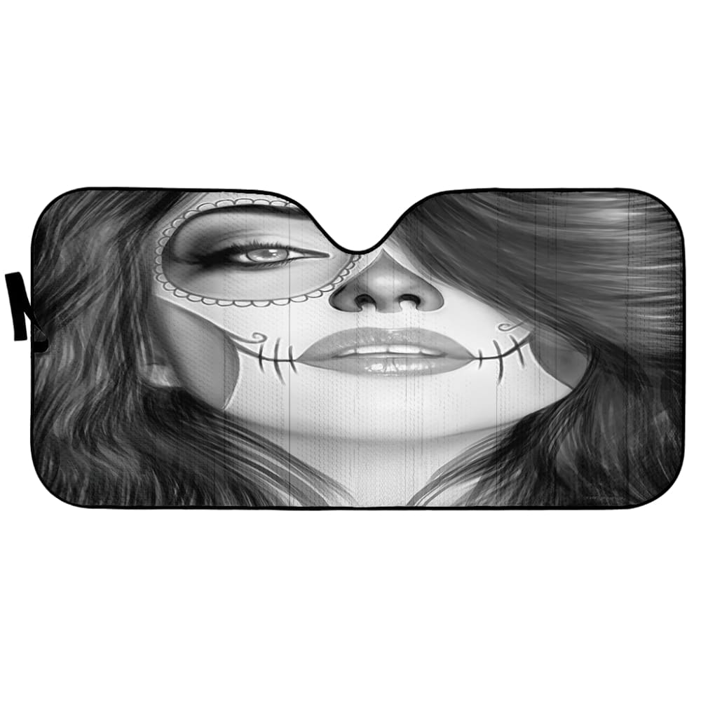 Calavera Fresh Look Design #4 Auto Sun Shade (Vintage Retro) 094201 - YourCarButBetter