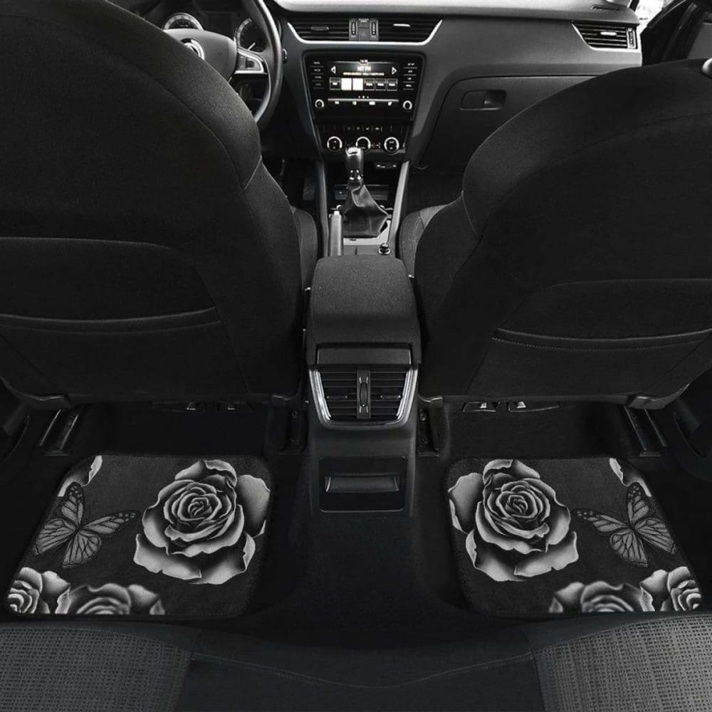 Calavera Girl - Black and White - Front and Back Car Floor Mats 101807