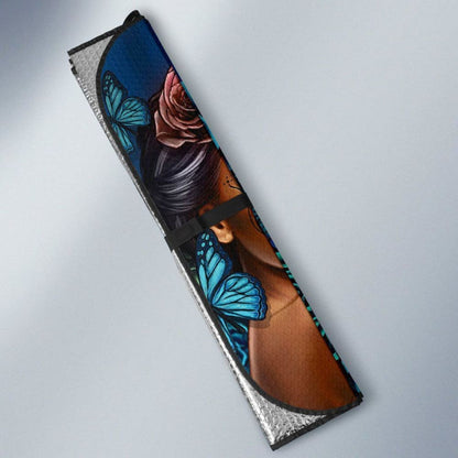 Calavera Girl - Blue - Auto Sun Shade 182102 - YourCarButBetter