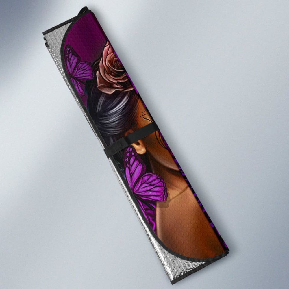 Calavera Girl - Purple - Auto Sun Shade 182102 - YourCarButBetter