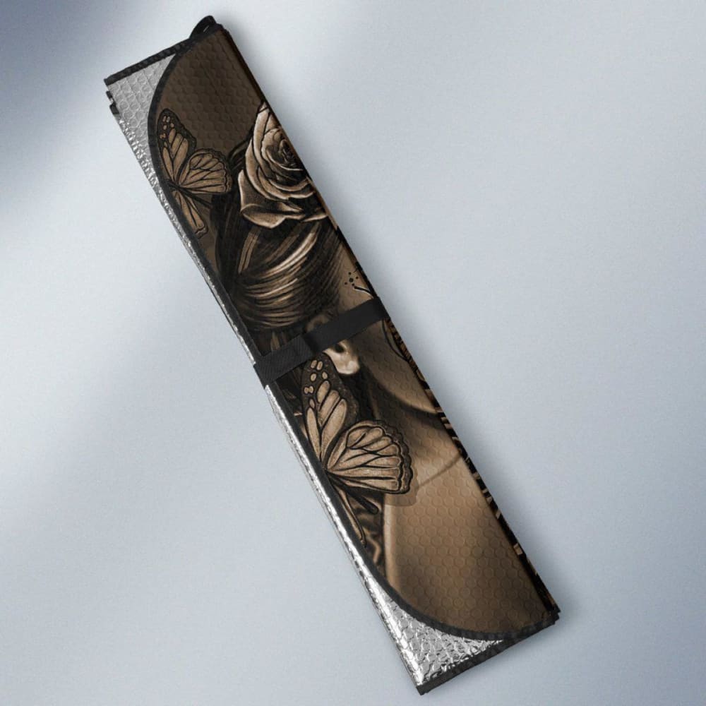Calavera Girl - Sepia - Auto Sun Shade 182102 - YourCarButBetter