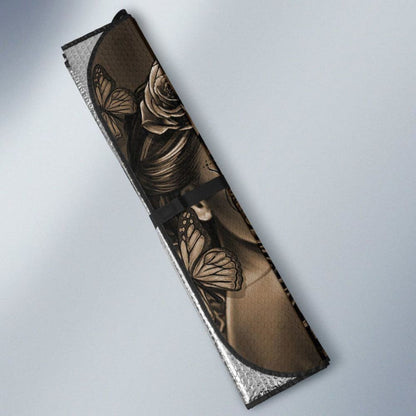 Calavera Girl - Sepia - Auto Sun Shade 182102 - YourCarButBetter