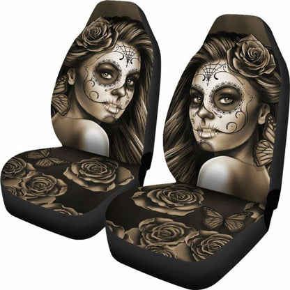 Calavera Girl - Sepia - Car Seat Covers 101807