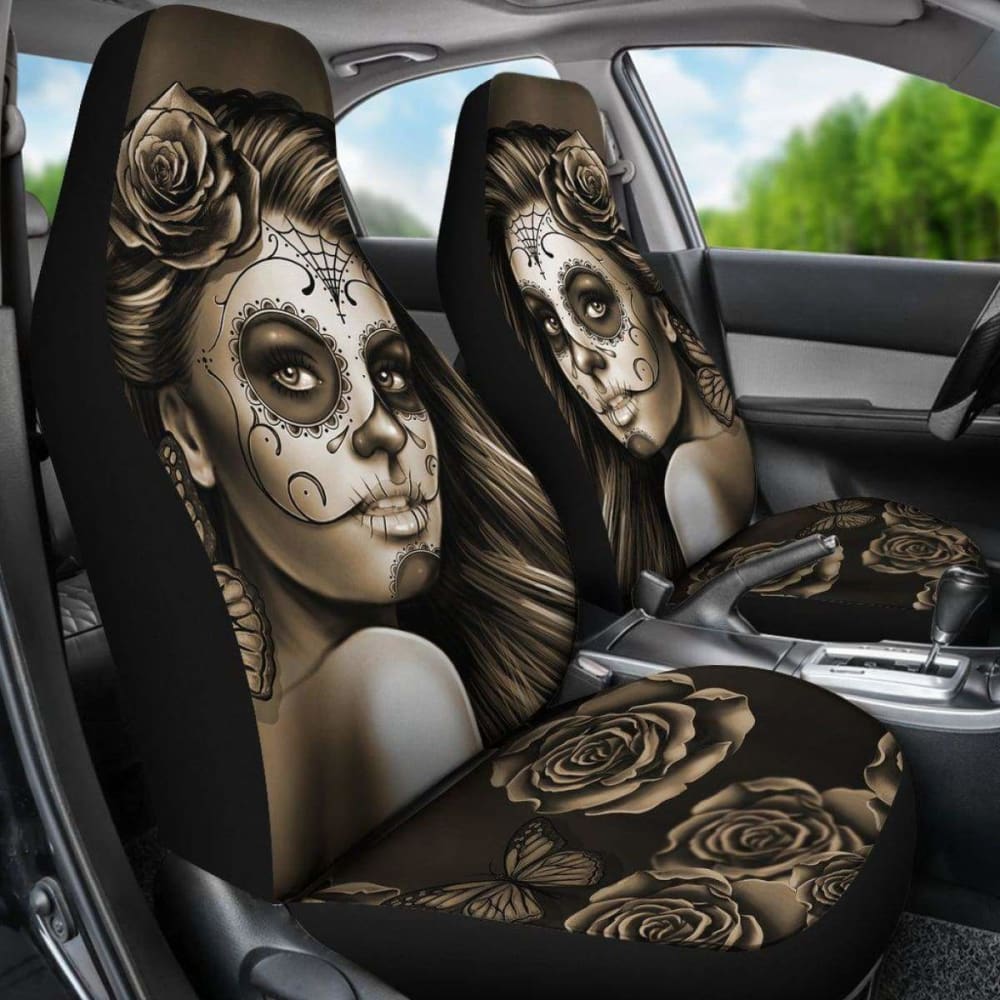 Calavera Girl - Sepia - Car Seat Covers 101807