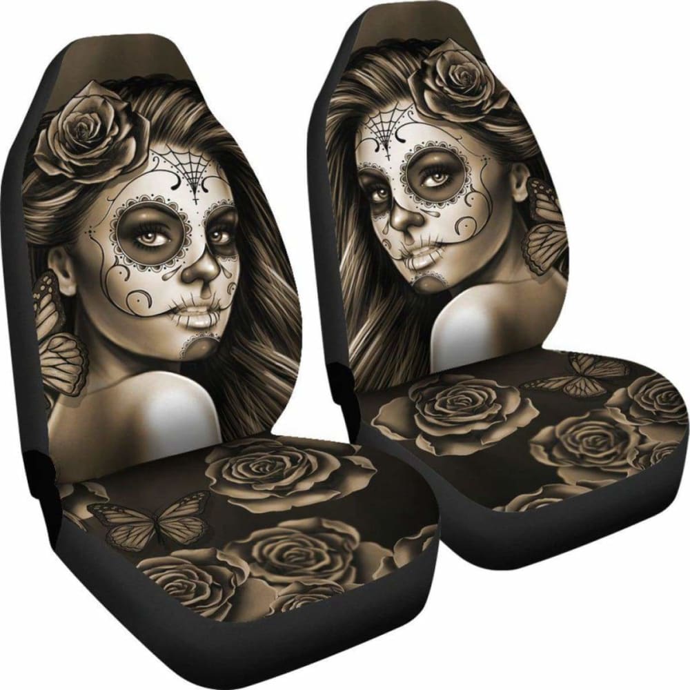 Calavera Girl - Sepia - Car Seat Covers 101807