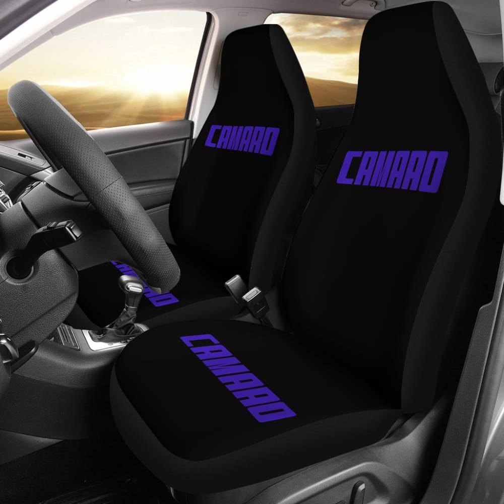 Camaro Blue Letter Seat Covers 210402 - YourCarButBetter