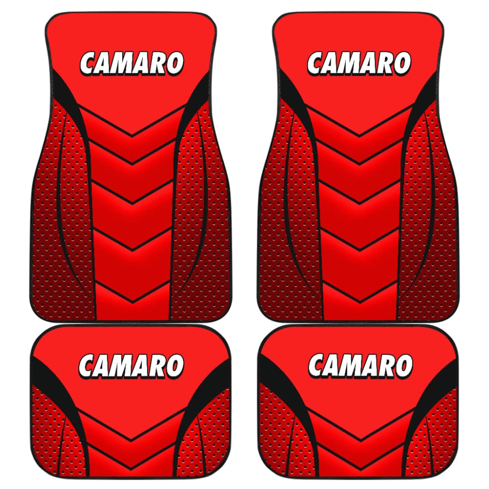 Camaro Red Car Floor Mats 210901 - YourCarButBetter