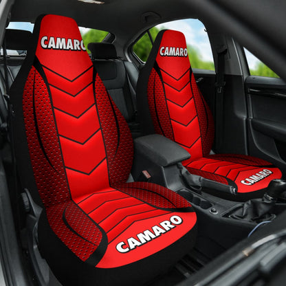 Camaro Red Car Seat Covers 210901 - YourCarButBetter