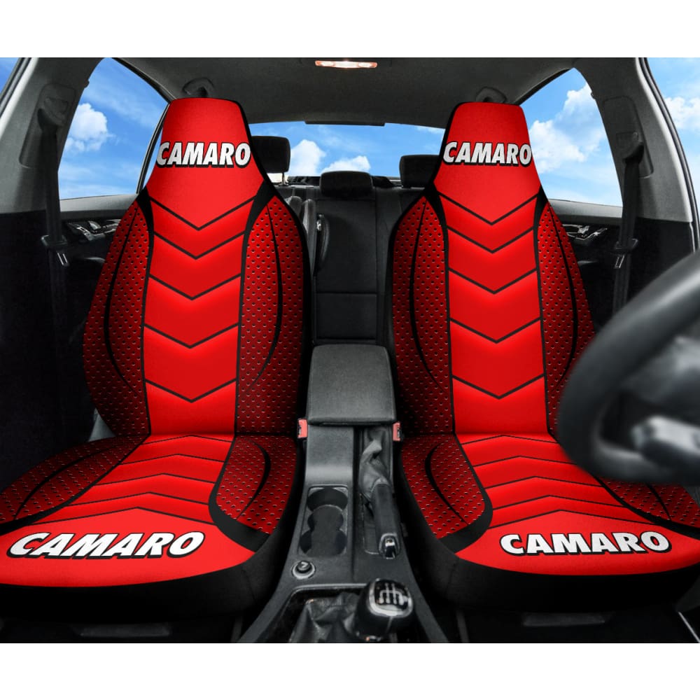 Camaro Red Car Seat Covers 210901 - YourCarButBetter