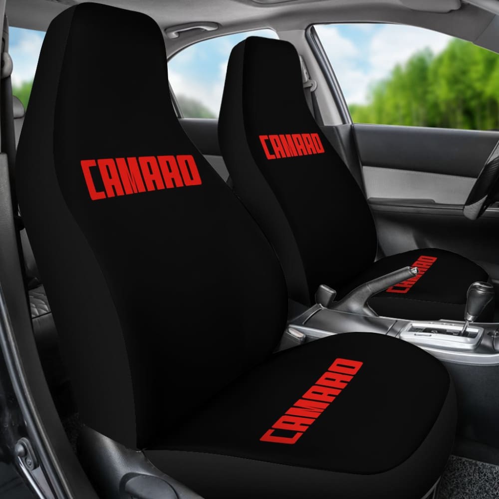 Camaro Red Letter Seat Covers 210802