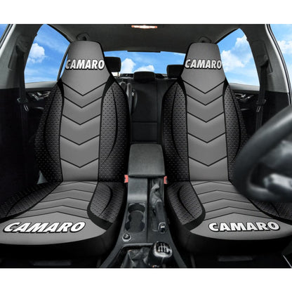 Camaro Silver Car Seat Covers 210901 - YourCarButBetter
