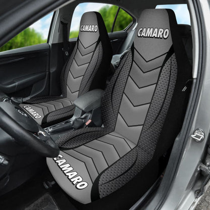 Camaro Silver Car Seat Covers 210901 - YourCarButBetter
