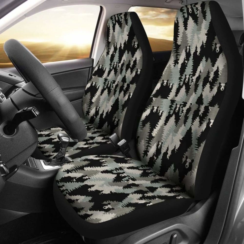Camo Car Seat Cover Bear Hunting 112608