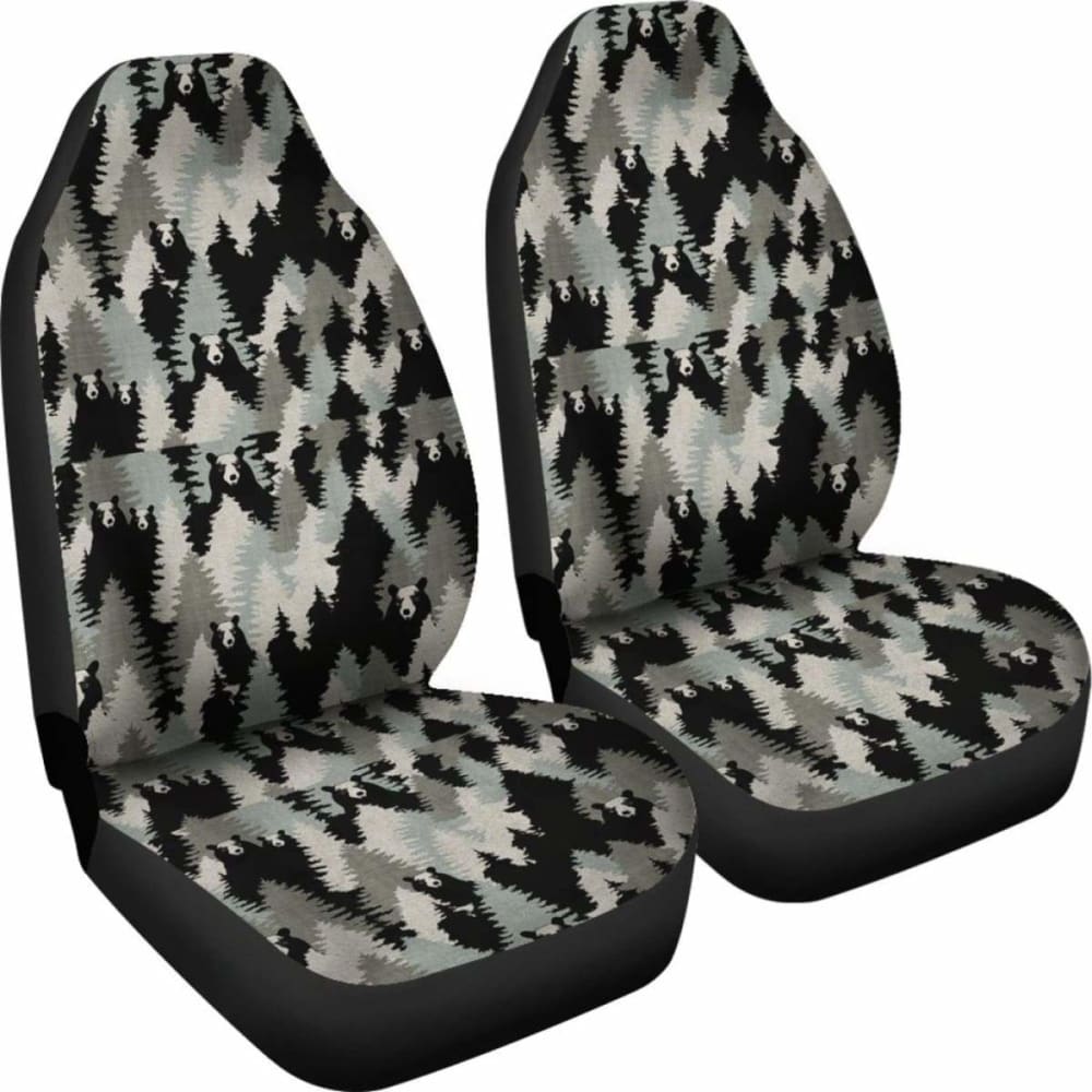 Camo Car Seat Cover Bear Hunting 112608