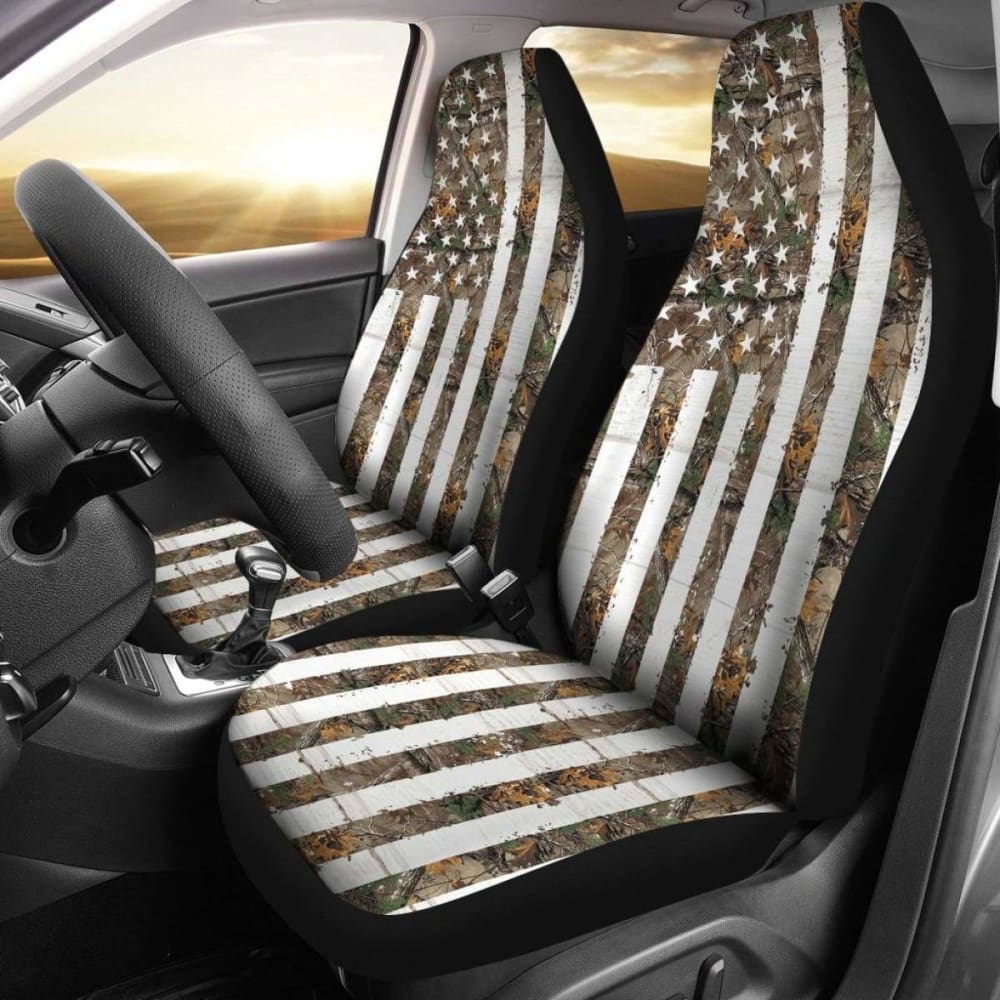 Camo Car Seat Cover Usa Flag 112608