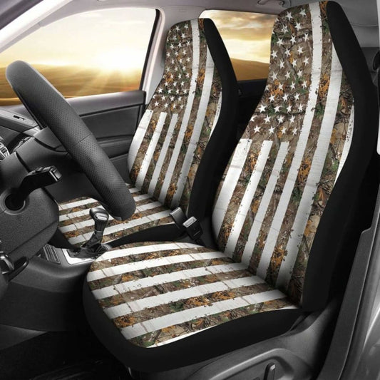 Camo Car Seat Cover Usa Flag 112608