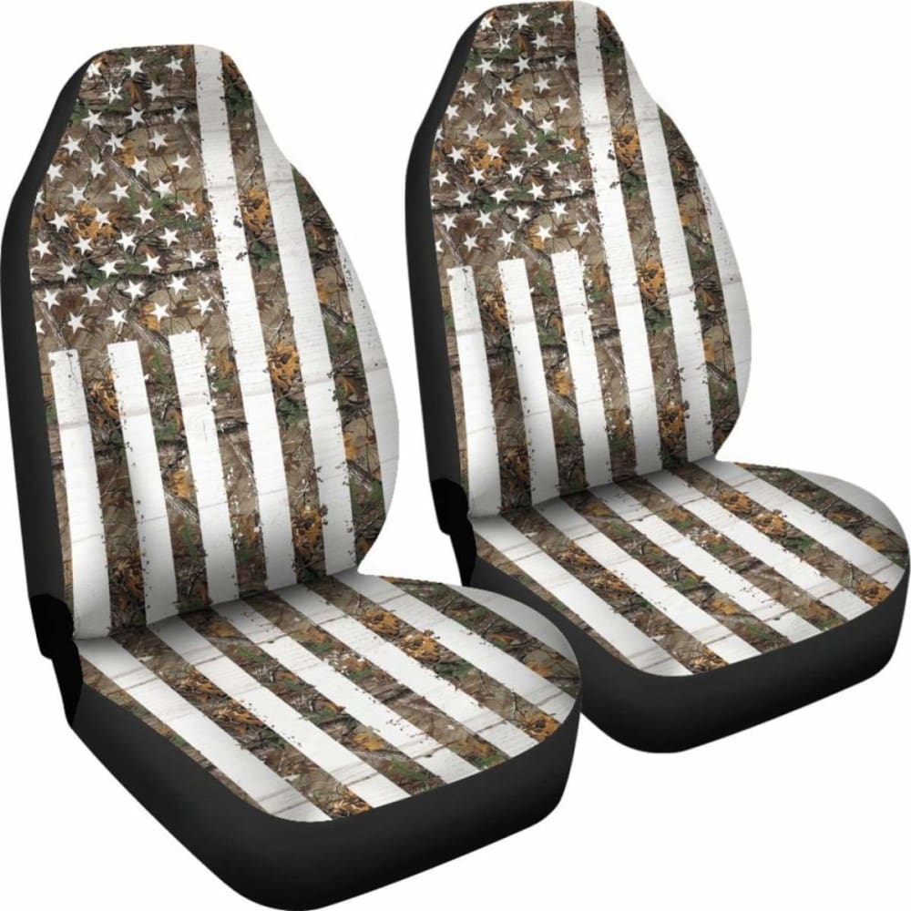 Camo Car Seat Cover Usa Flag 112608