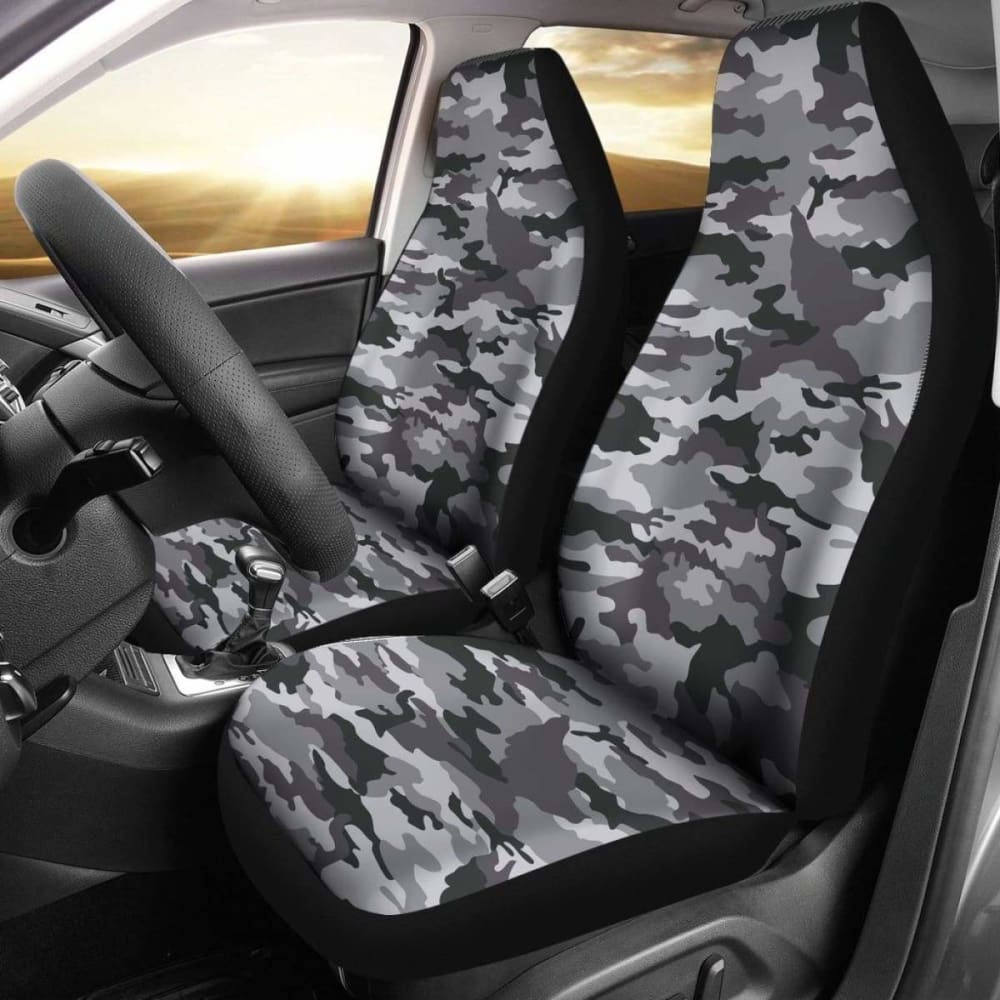Camo Car Seat Covers Black And White Version 112608