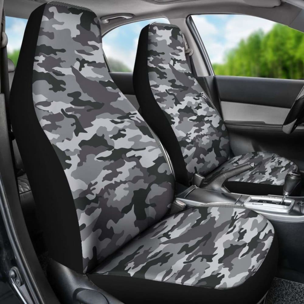 Camo Car Seat Covers Black And White Version 112608