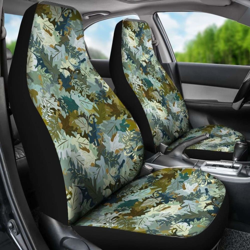 Camo Car Seat Covers Leaf Pattern 112608