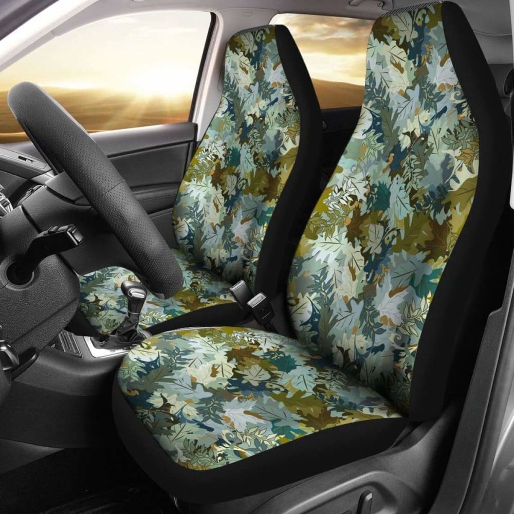 Camo Car Seat Covers Leaf Pattern 112608
