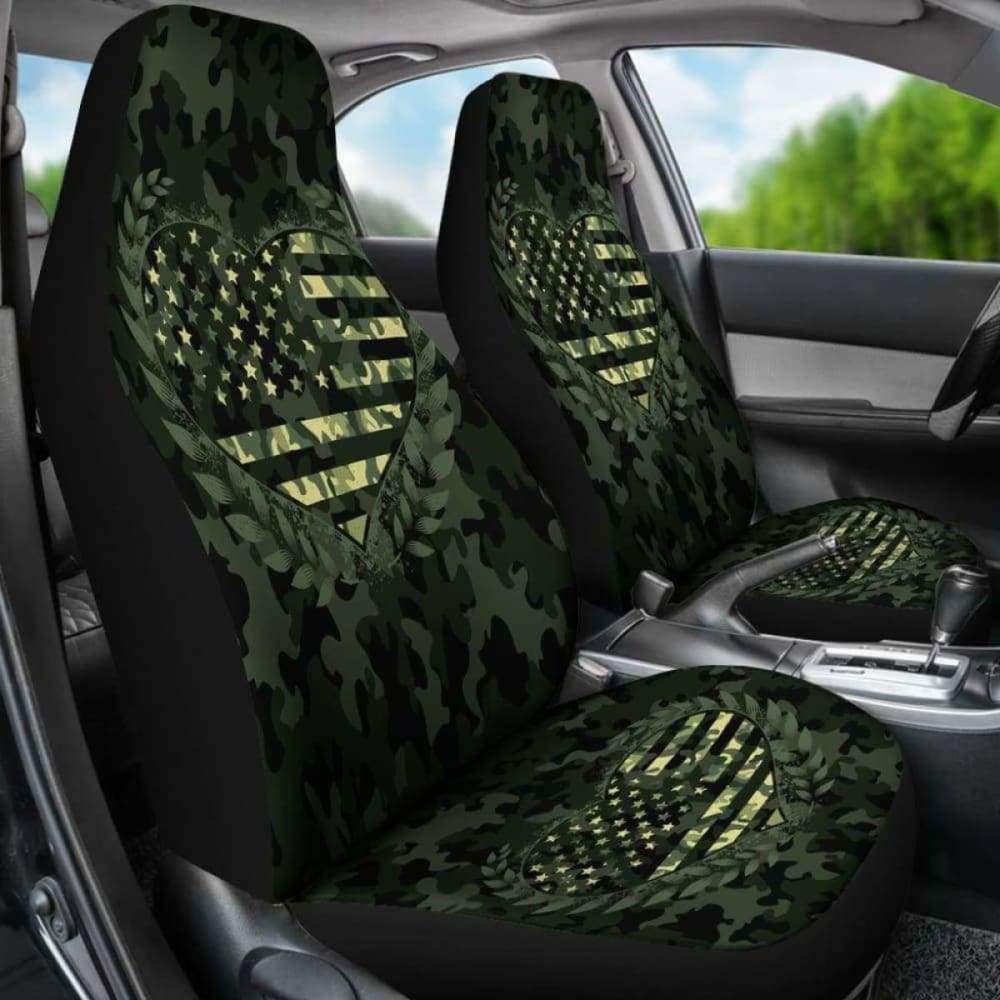 Camouflage Green Car Seat Cover 112608