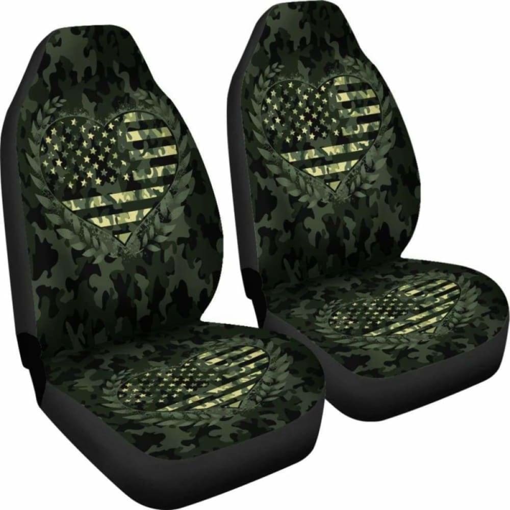 Camouflage Green Car Seat Cover 112608