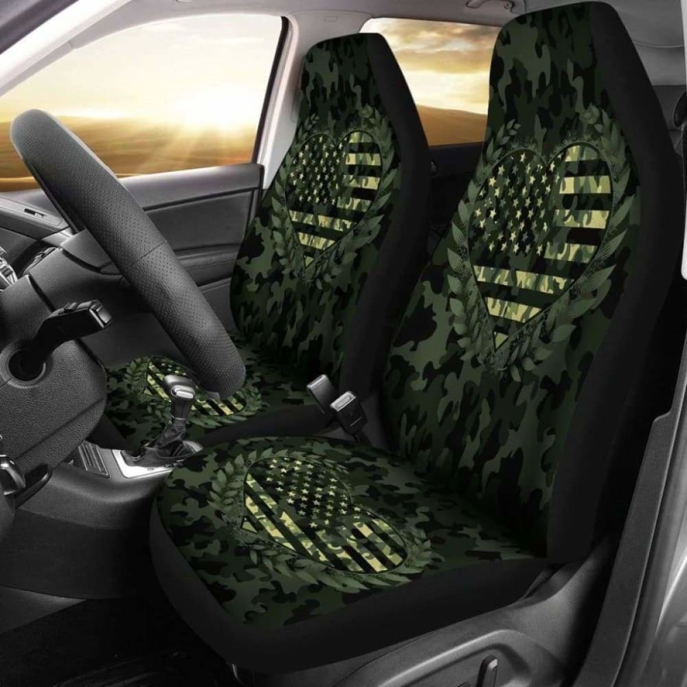 Camouflage Green Car Seat Cover 112608