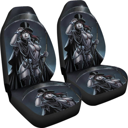Can Not Escape From Dark Queen Grim Reaper Car Seat Covers 210603 - YourCarButBetter