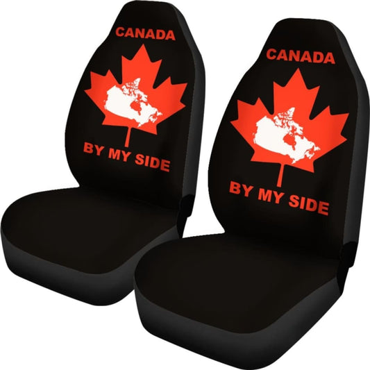 Canada By My Side Black Car Seat Covers 550317 - YourCarButBetter