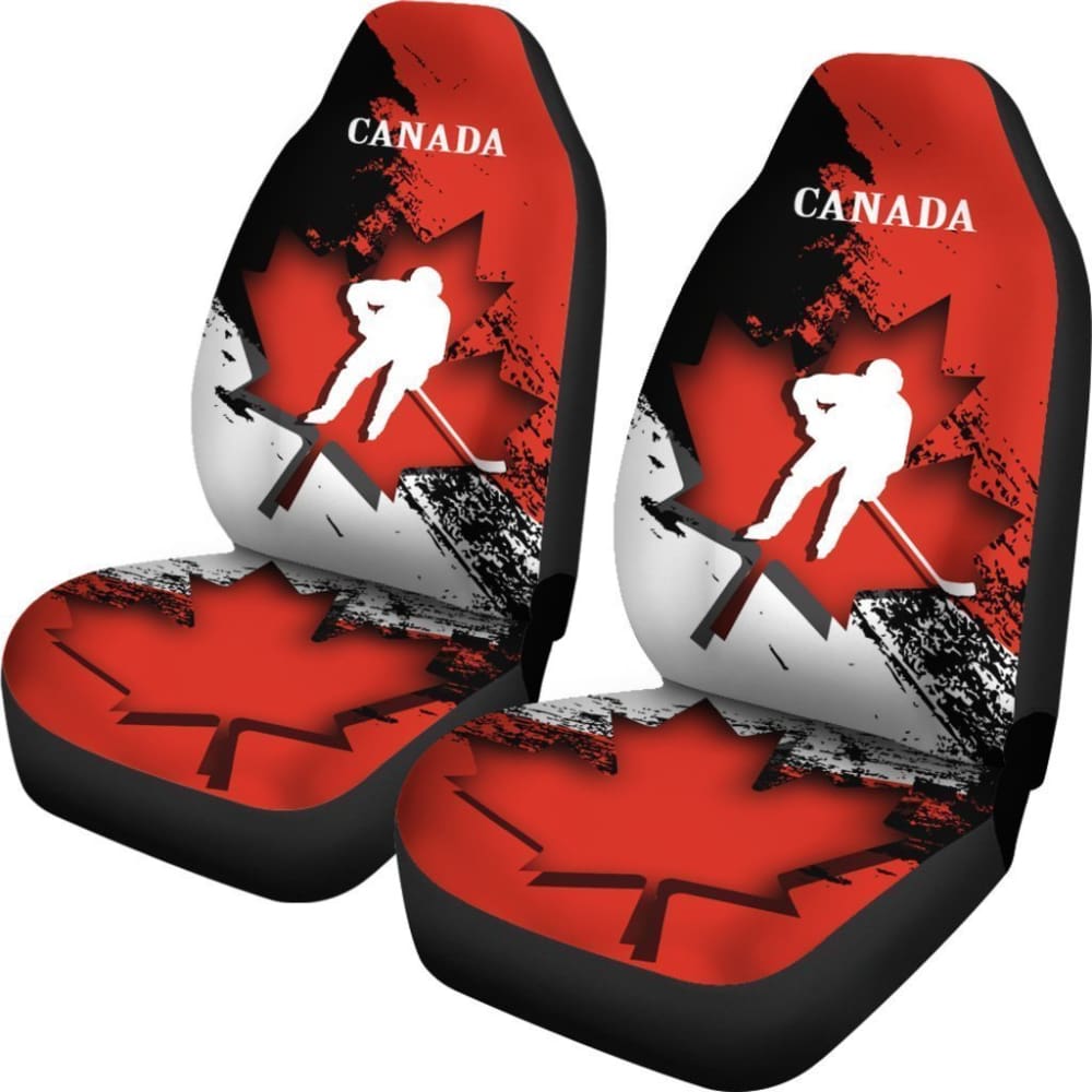 Canada Car Seat Cover - Maple Leaf Hockey 174510 - YourCarButBetter