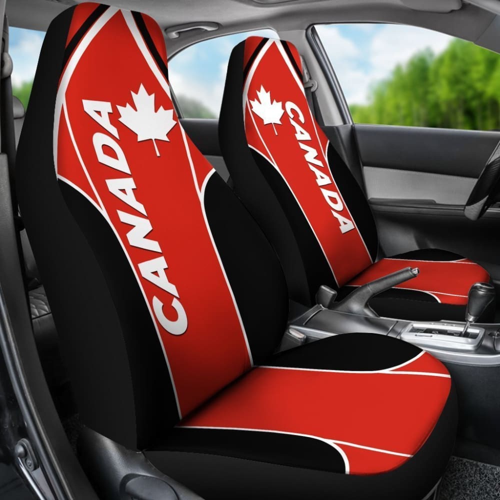 Canada Car Seat Covers - Canadian Maple Leaf Sport Style 174510 - YourCarButBetter