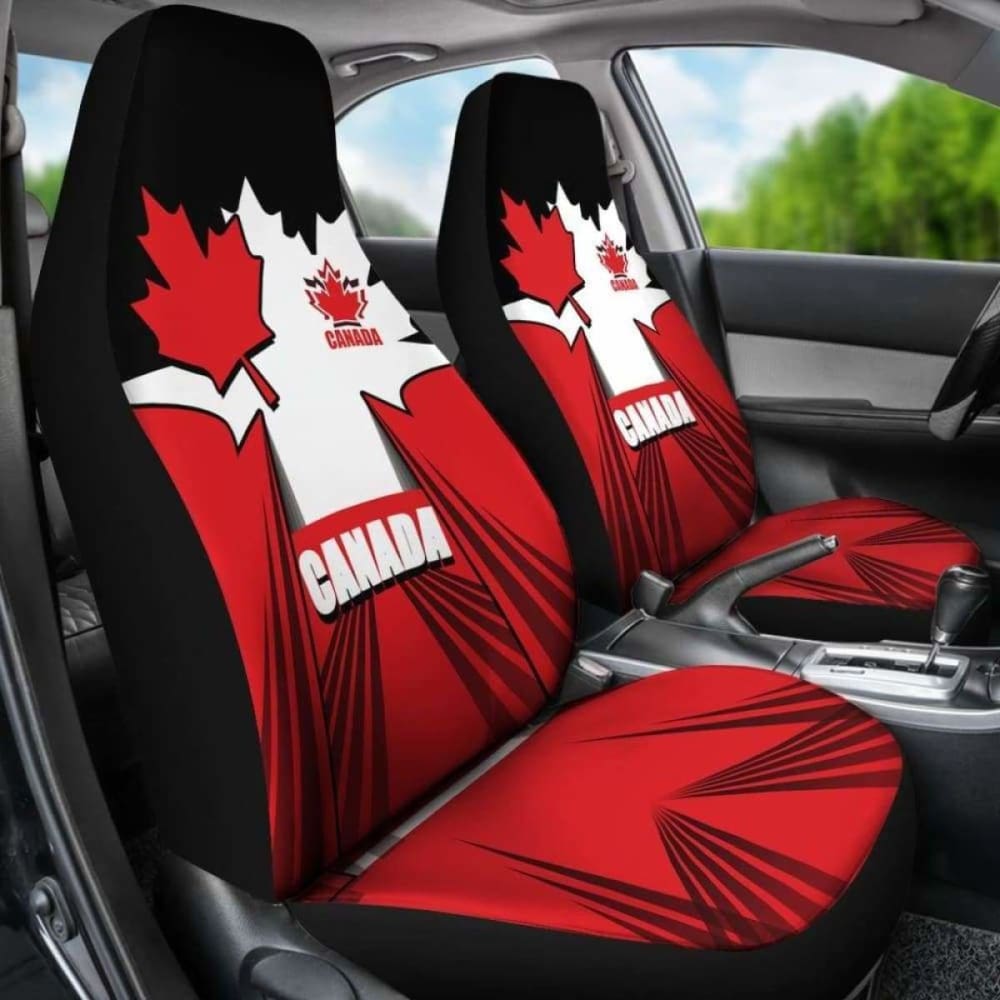 Canada Car Seat Covers - Canadian Red Maple - 174914 - YourCarButBetter