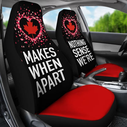 Canada Car Seat Covers Couple Valentine Nothing Make Sense 550317 - YourCarButBetter